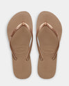 Womens Slim Metallic Thongs