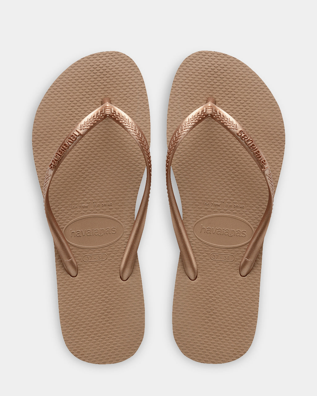 Womens Slim Metallic Thongs