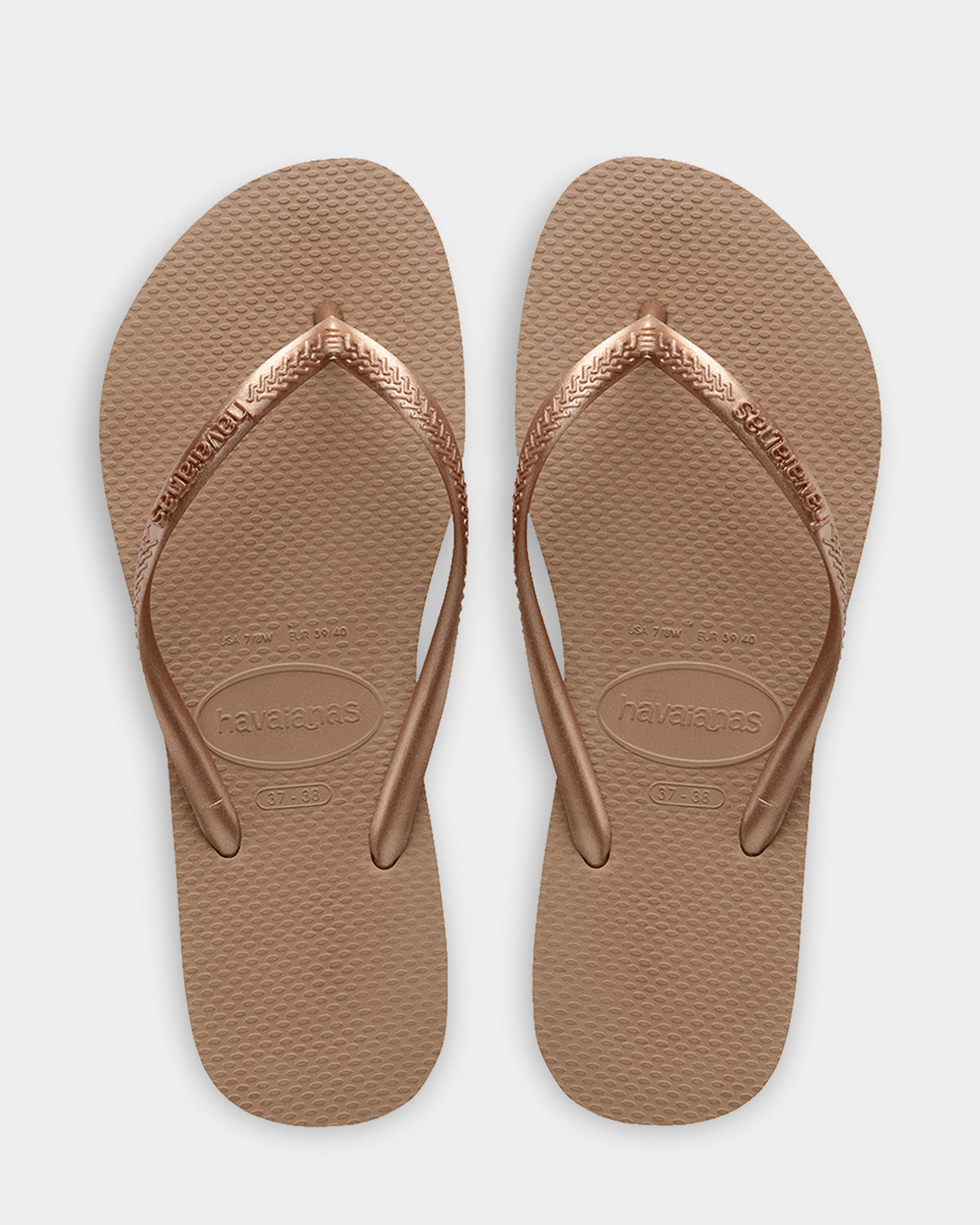 Womens Slim Metallic Thongs