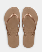 Womens Slim Metallic Thongs