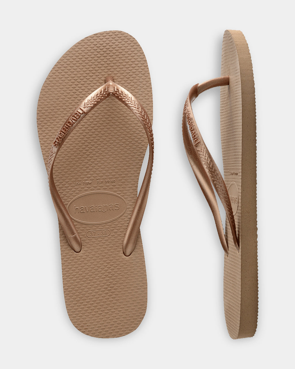 Womens Slim Metallic Thongs