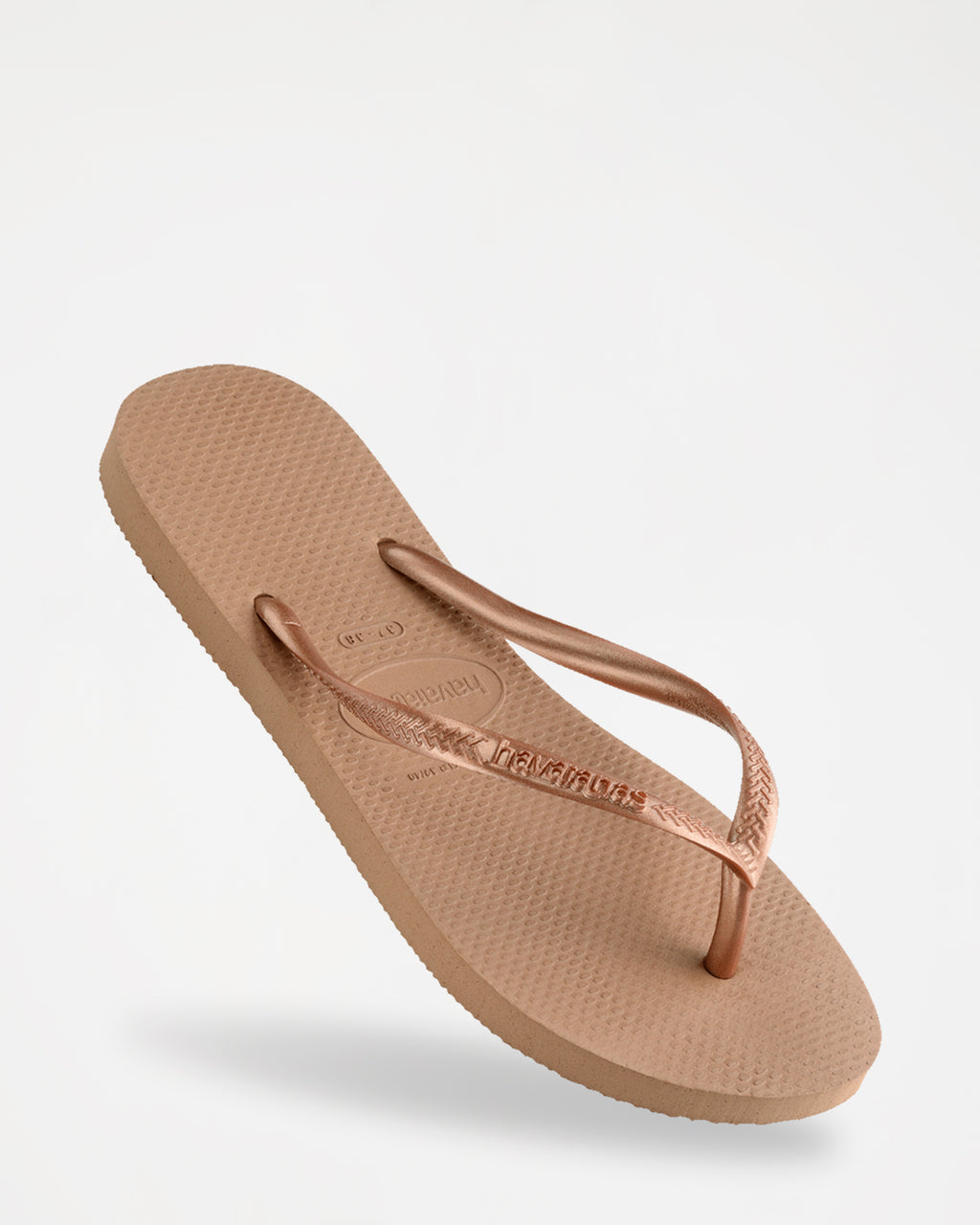 Womens Slim Metallic Thongs