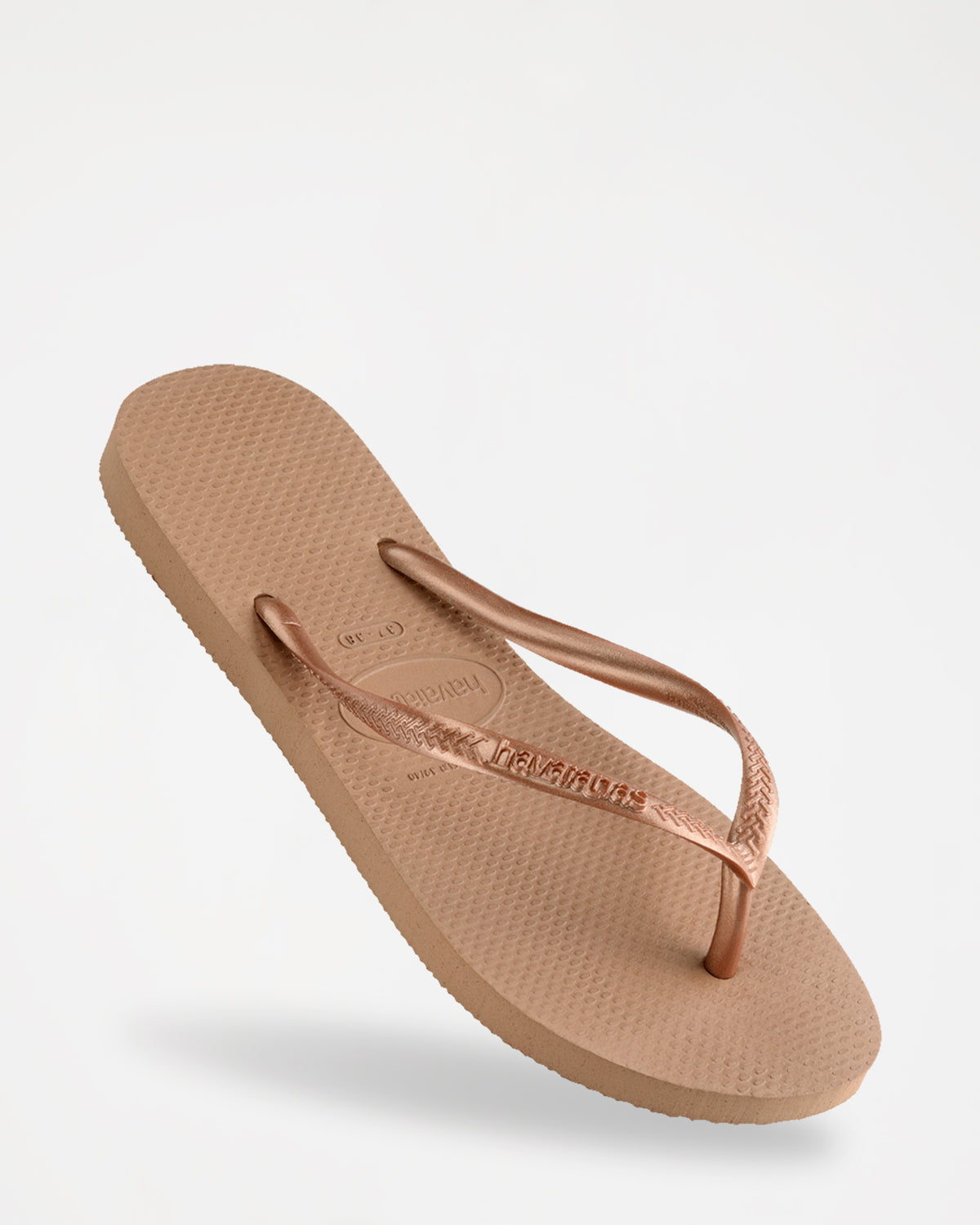 Womens Slim Metallic Thongs