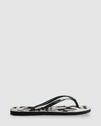 Womens Slim Coral Black Thongs