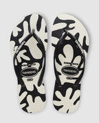 Womens Slim Coral Black Thongs
