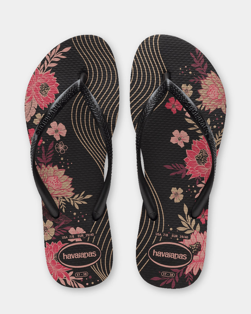 Womens Slim Organic Black Thongs
