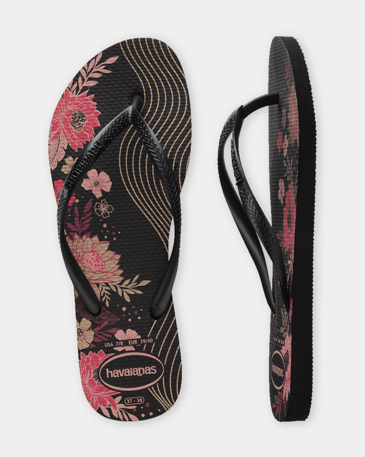 Womens Slim Organic Black Thongs