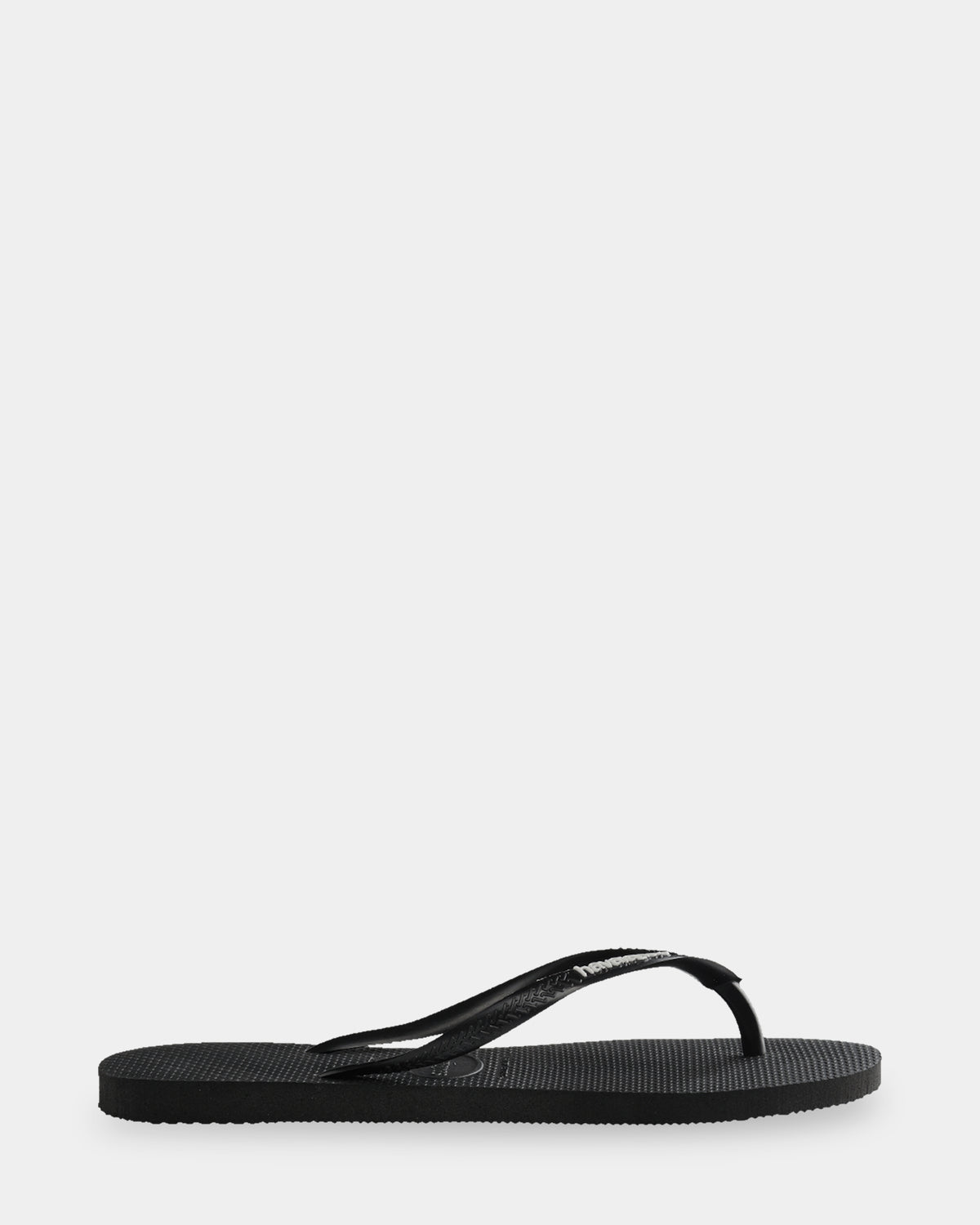 Womens Slim Rubber Logo Thongs