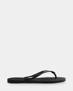 Womens Slim Rubber Logo Thongs