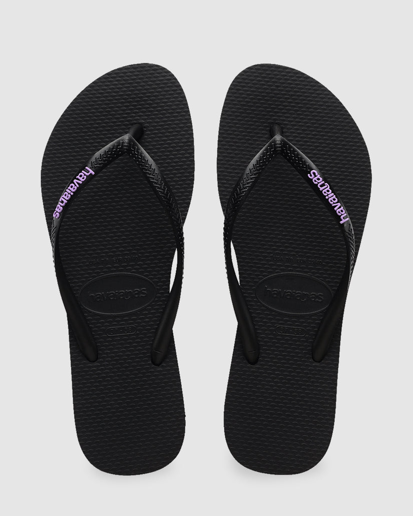 SLIM RUBBER LOGO THONGS
