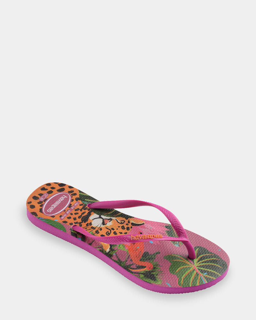 Womens Slim Summer Bliss Rose Thongs