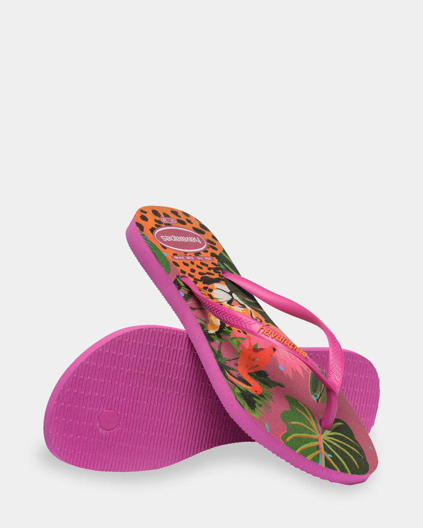 Womens Slim Summer Bliss Rose Thongs