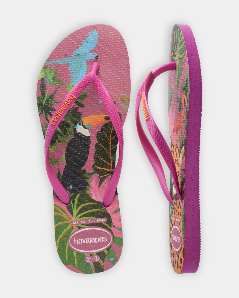 Womens Slim Summer Bliss Rose Thongs
