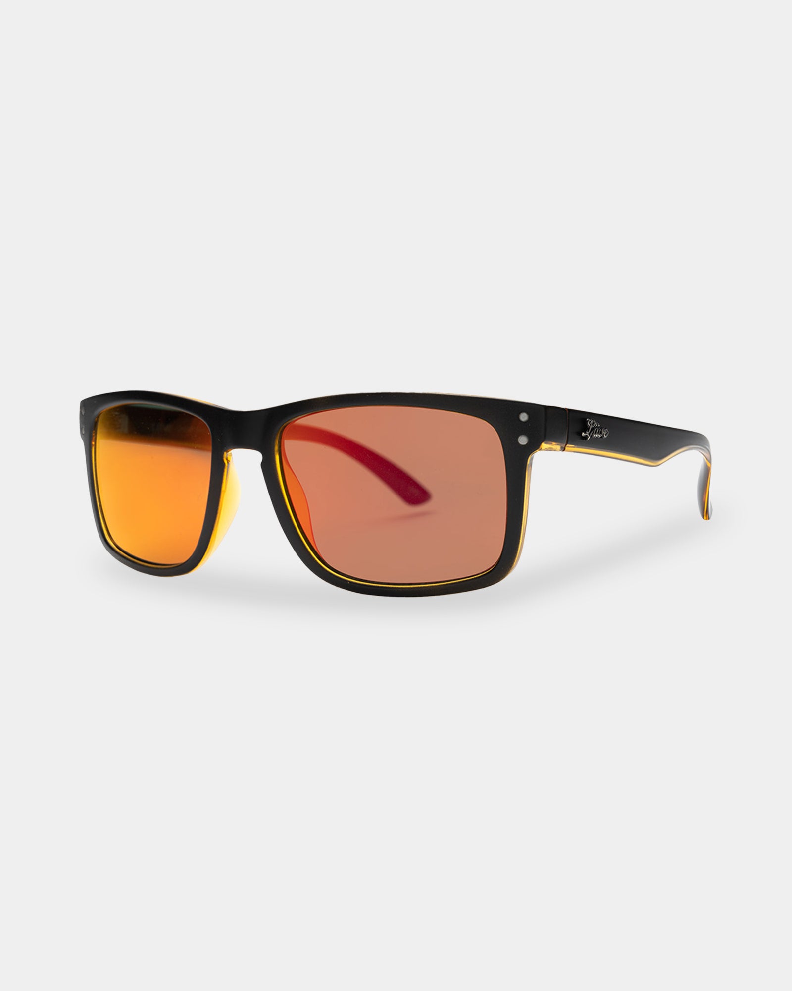 Mens Cheap Thrill Matt Black Orange Square Sunglasses Australia