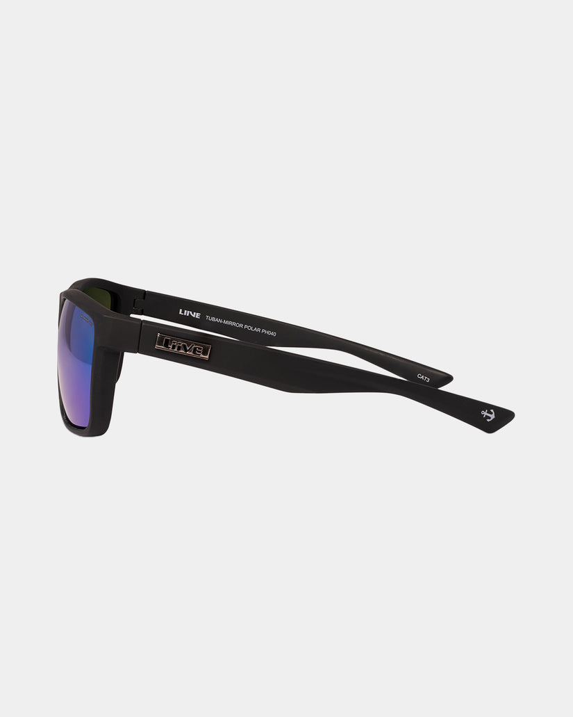 Mens Tuban Matt Black Polarised Sunglasses