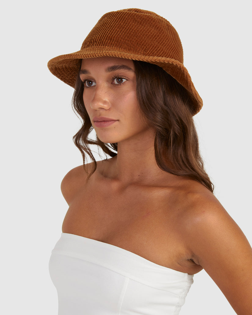 WOMENS CORD BUCKET HAT