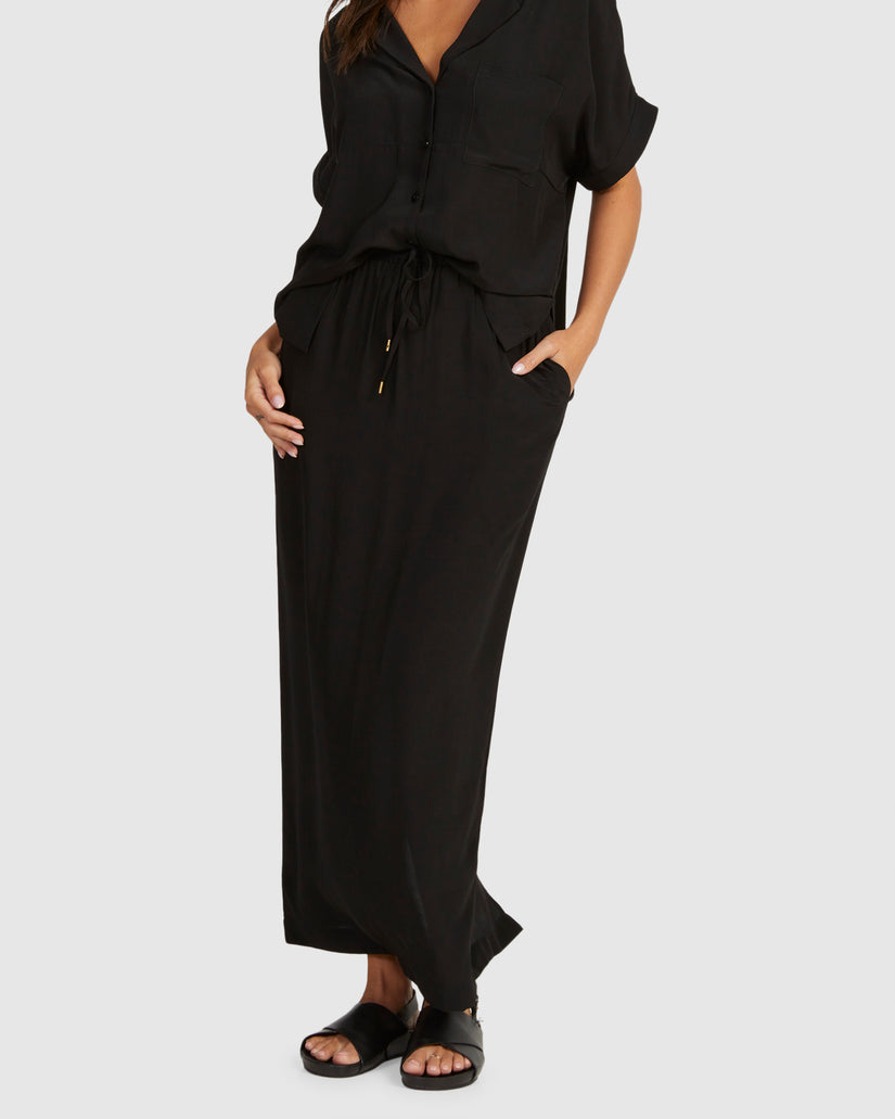 WOMENS BLAZE TIE MIDI SKIRT
