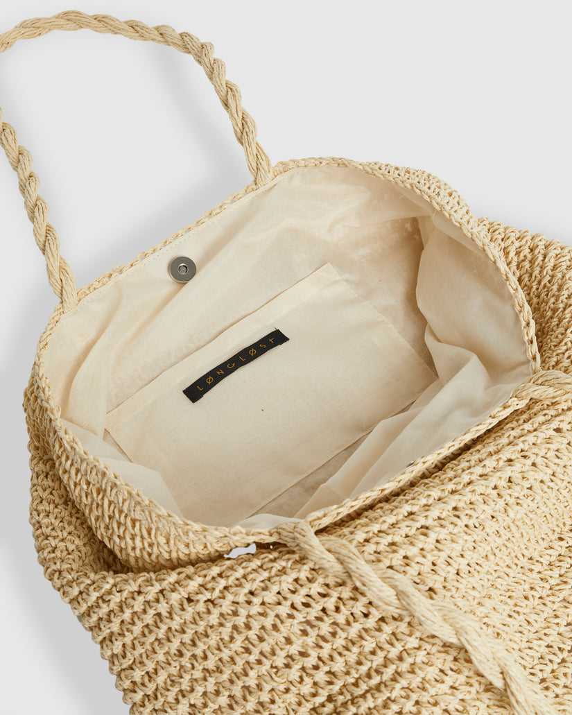 WOMENS STRAW TOTE BAG