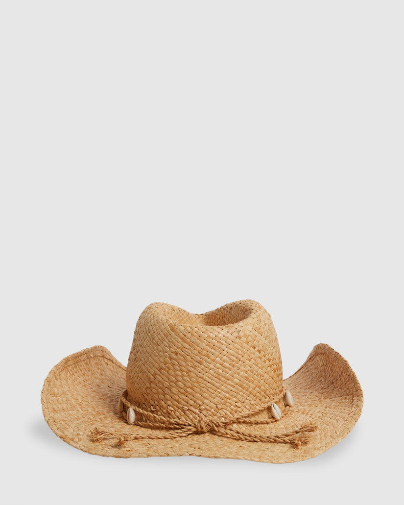 WOMENS STRAW COWBOY HAT