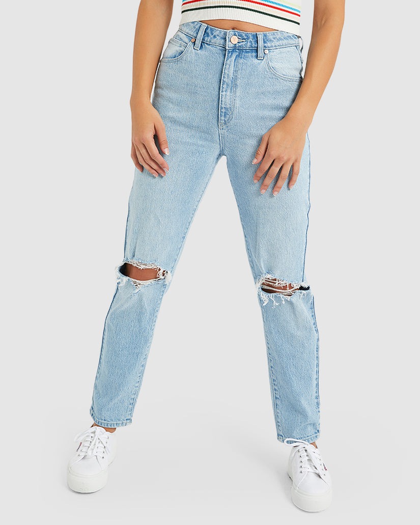 Womens A 94 High Slim Gina Rip Denim Jeans
