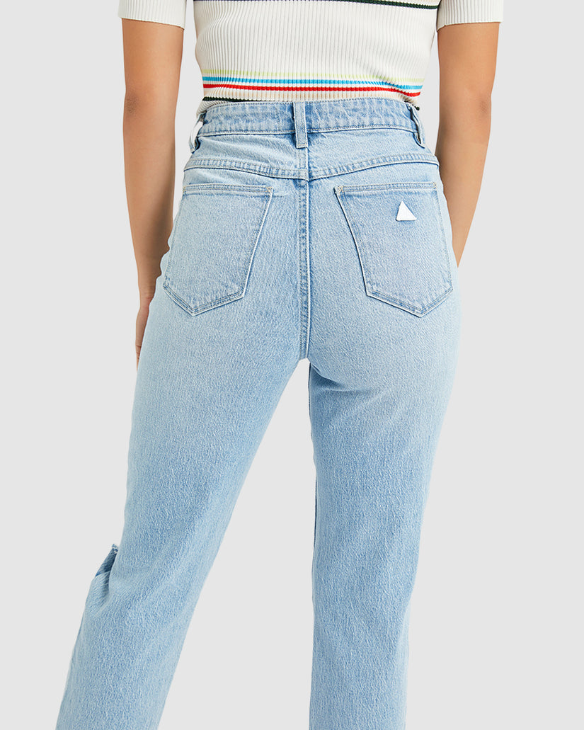 Womens A 94 High Slim Gina Rip Denim Jeans