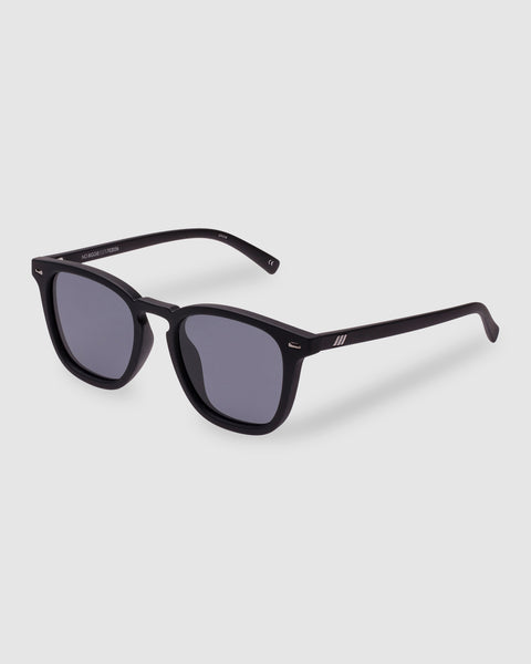 Buy No Biggie Black Rubber Polarised Sunglasses by Le Specs Surf