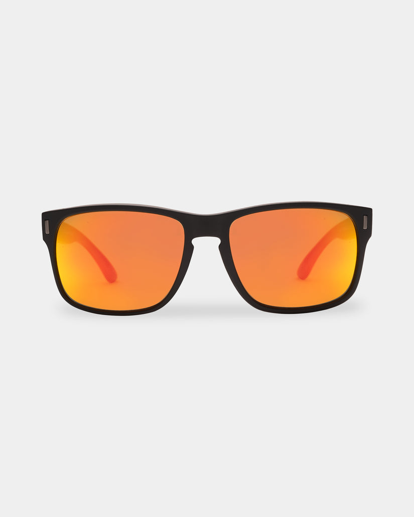 Mens Wolf Matt Xtal Black Polarised Sunglasses