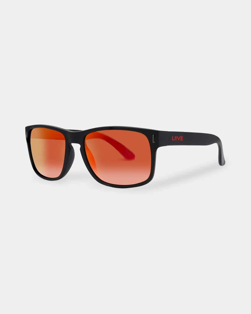 Mens Wolf Matt Xtal Black Polarised Sunglasses