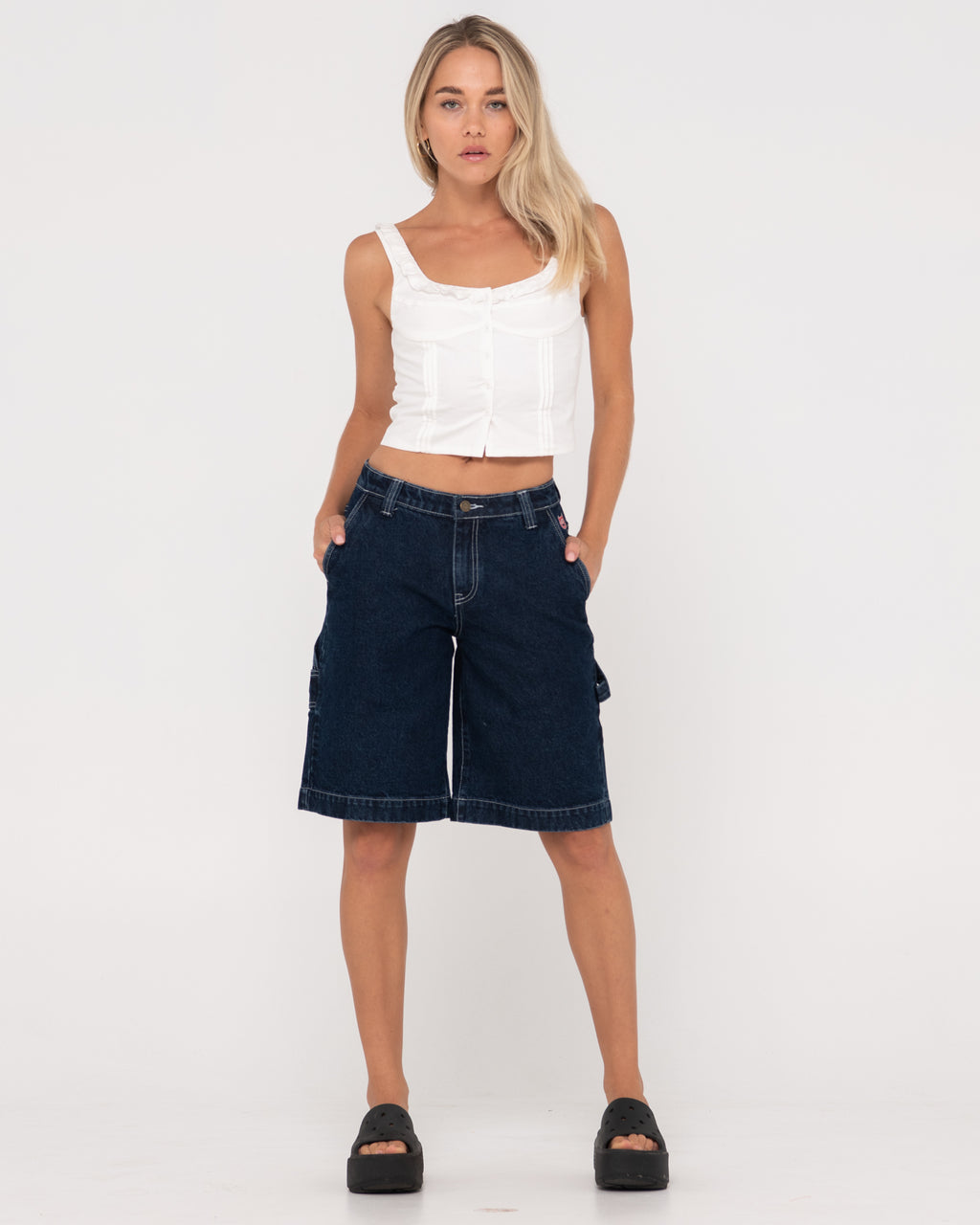 WOMENS BILLIE LOW RISE CARPENTER JORT