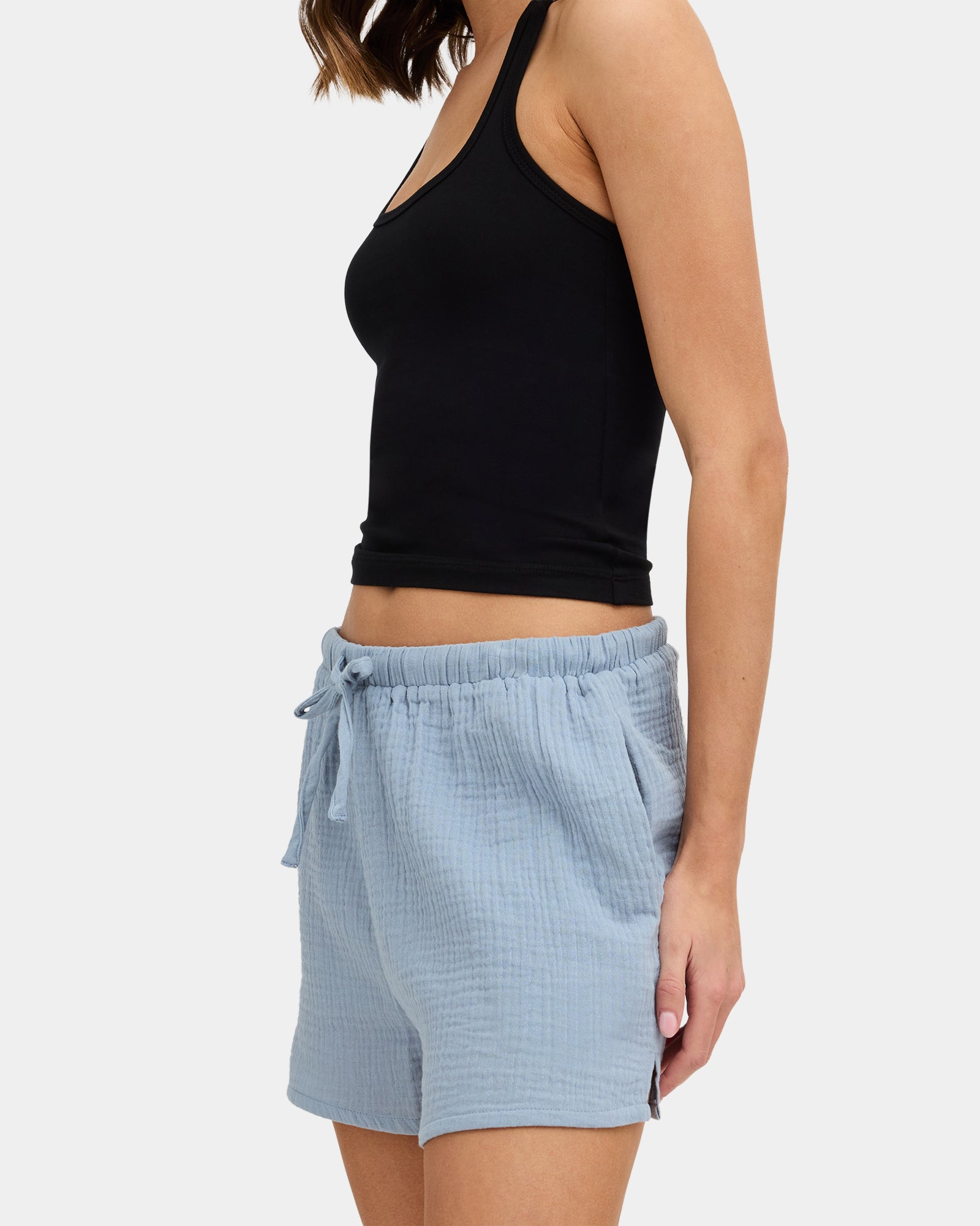 Womens Paloma Elastic Waist Shorts