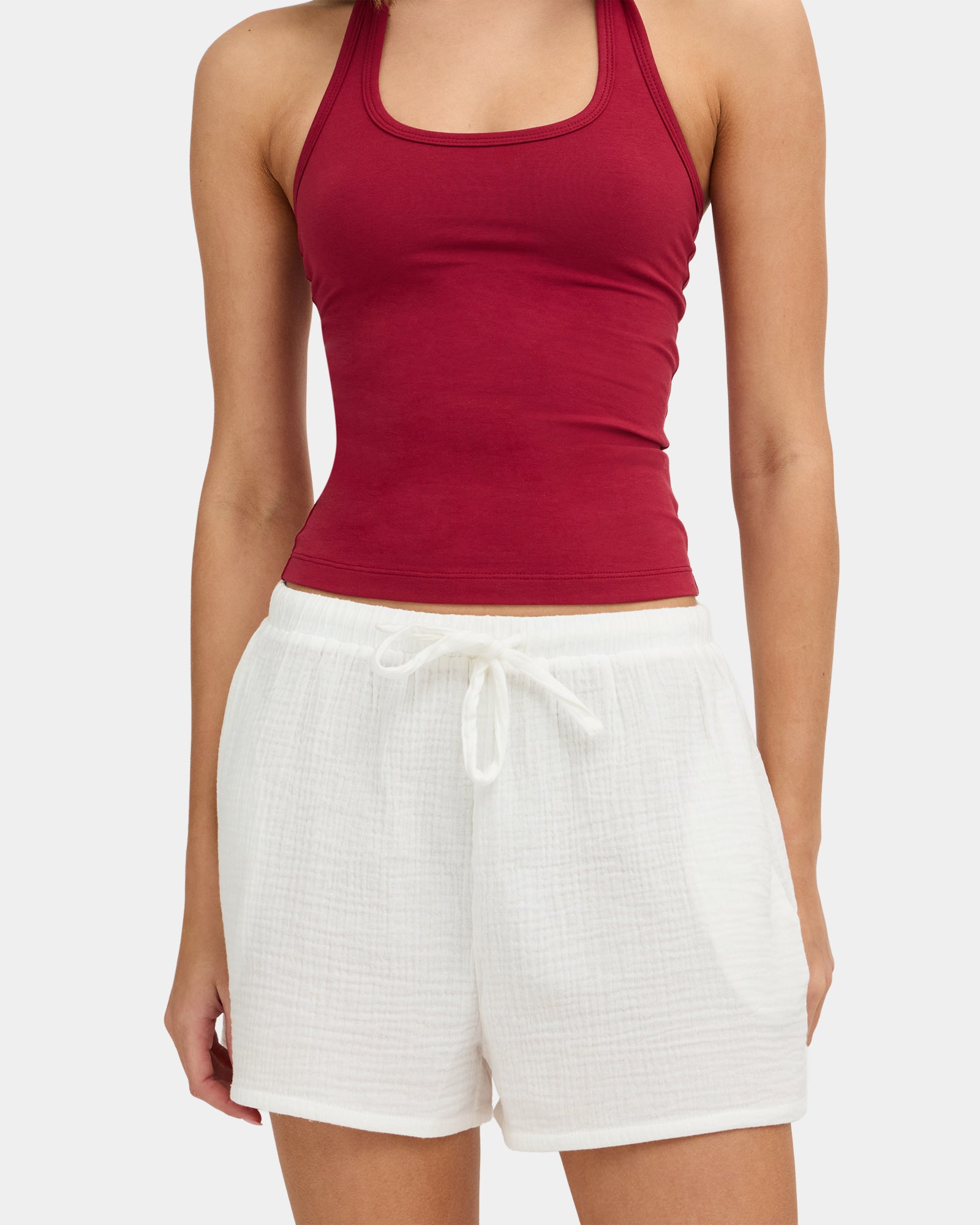 Womens Paloma Elastic Waist Shorts