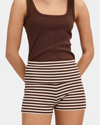 Womens Jarrah Stripe Elastic Waist Shorts