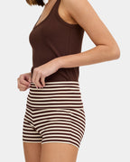 Womens Jarrah Stripe Elastic Waist Shorts