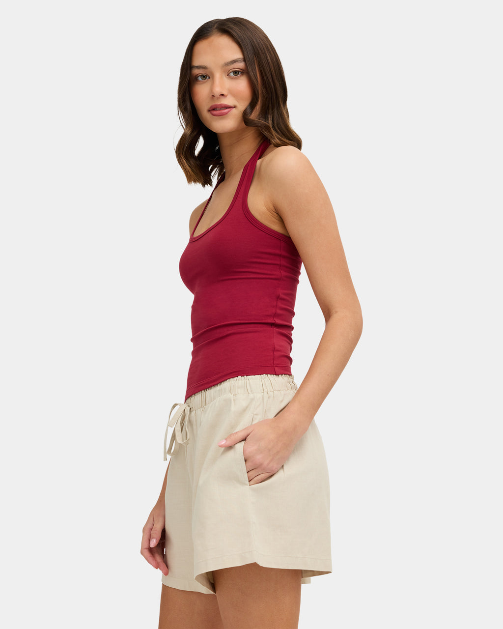 Womens Hug Me Halter Tank Top