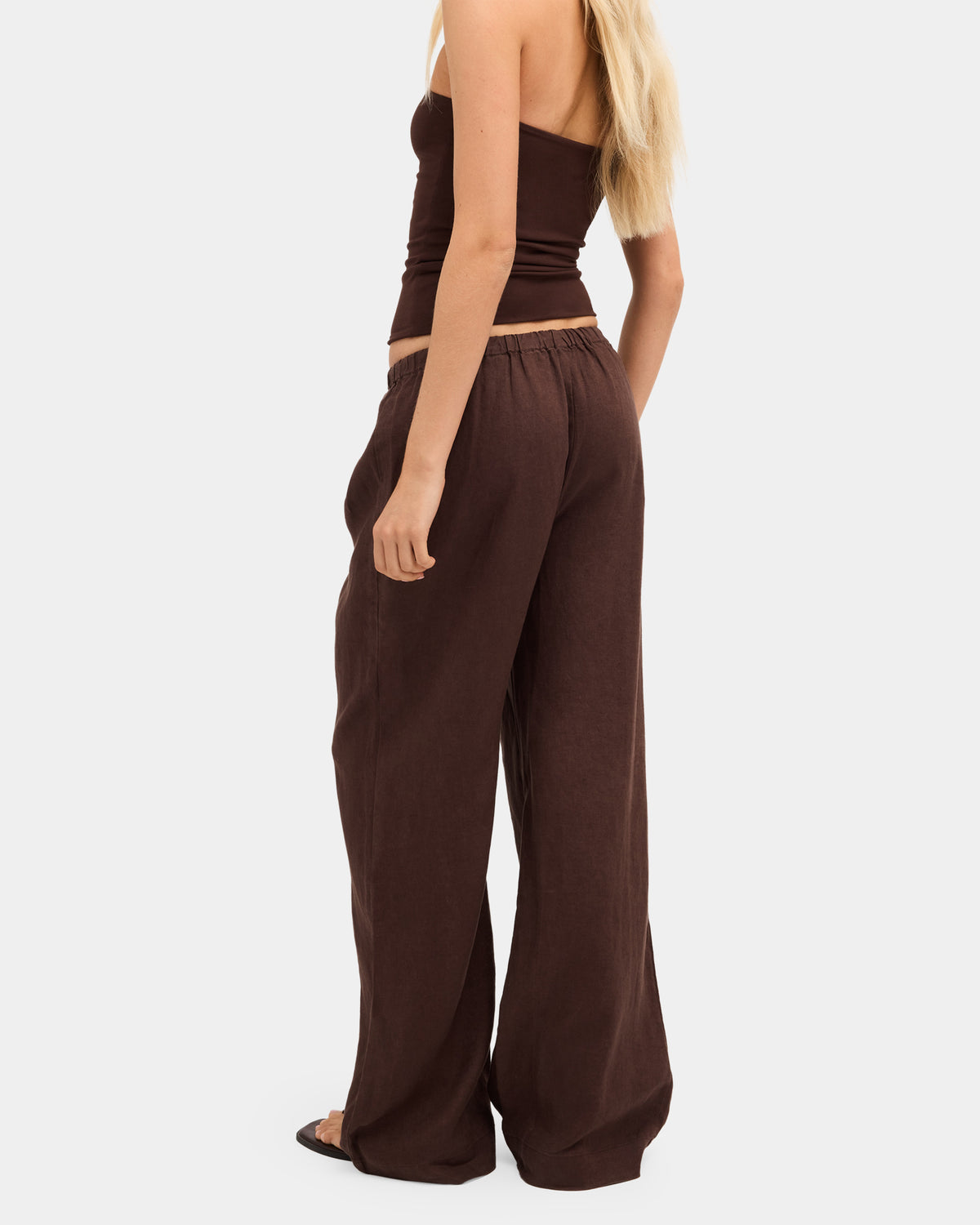 Womens Lynxley Linen Elastic Waist Pants