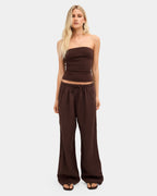 Womens Lynxley Linen Elastic Waist Pants