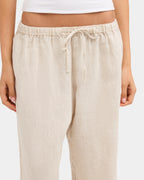 Womens Lynxley Linen Elastic Waist Pants