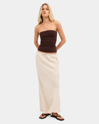 Womens Lyric Linen Maxi Skirt