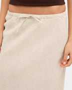 Womens Lyric Linen Maxi Skirt