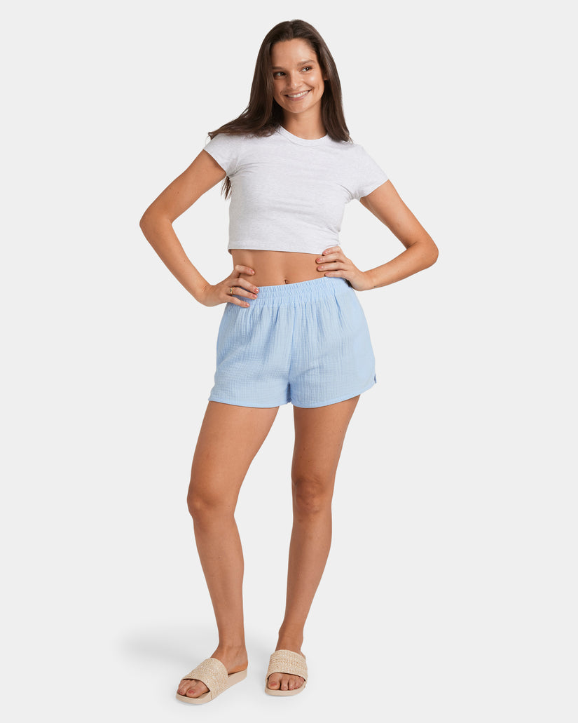 Womens Palmy Elastic Waist Shorts