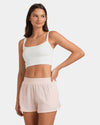 Womens Palmy Elastic Waist Shorts