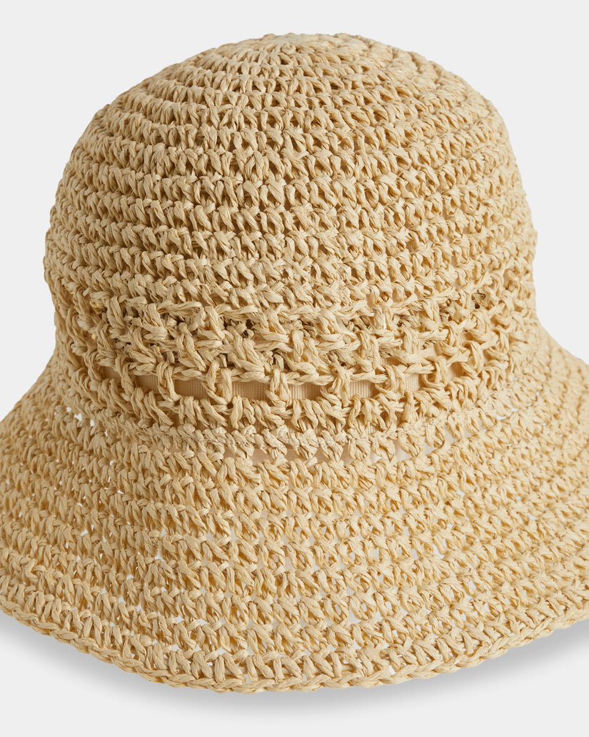 Womens Luton Straw Bucket Hat