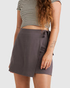 WOMENS TIED UP MINI SKIRT