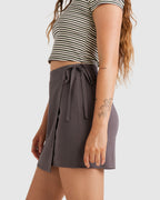 WOMENS TIED UP MINI SKIRT