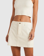 WOMENS CORD MNI POCKET SKIRT
