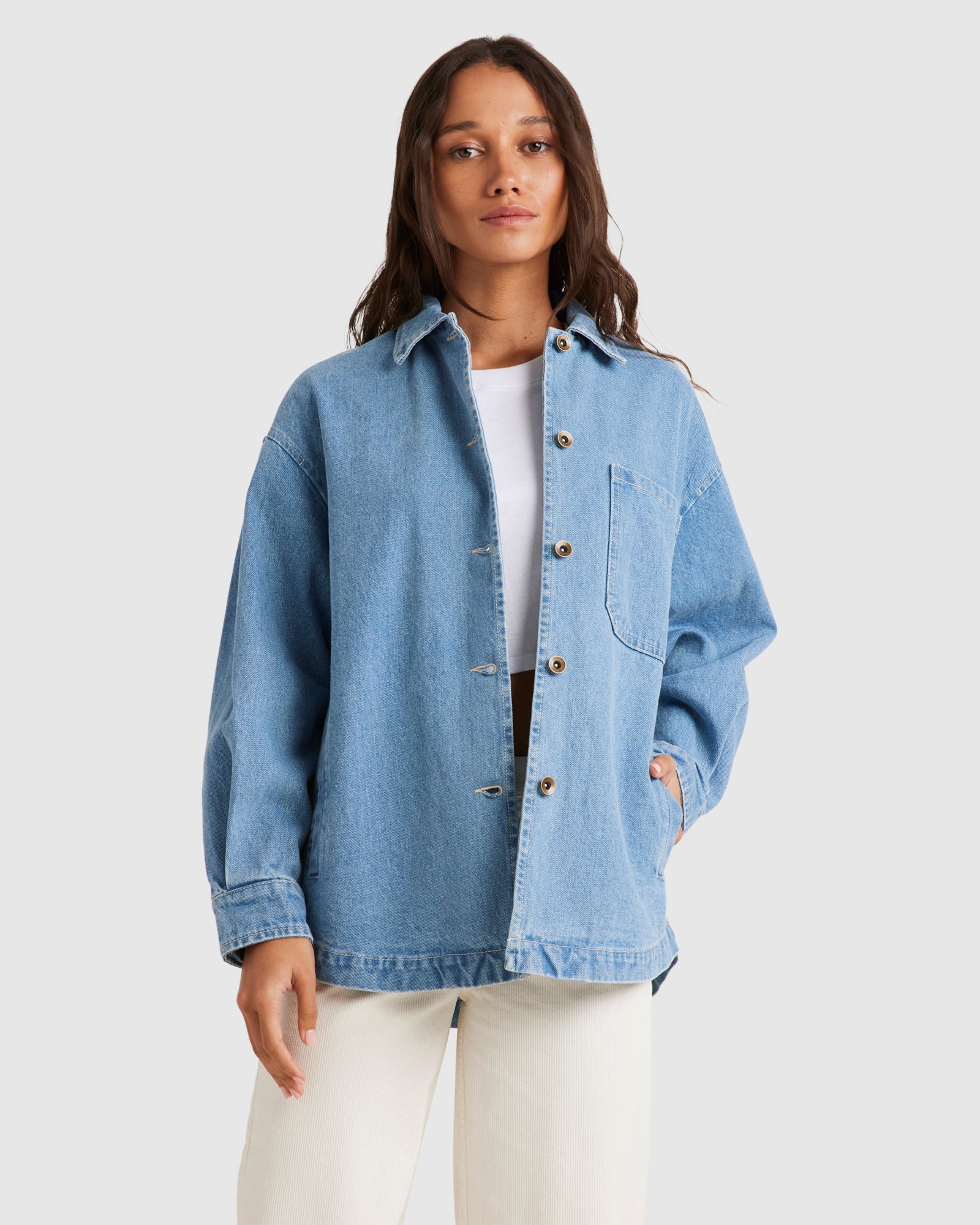 WOMENS TWILL SCHACKET Australia