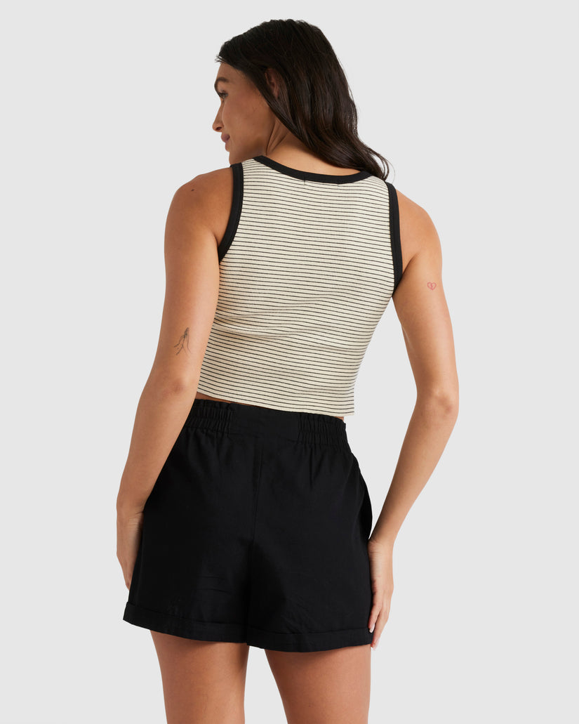 WOMENS BOY STRIPE CROP TANK TOP