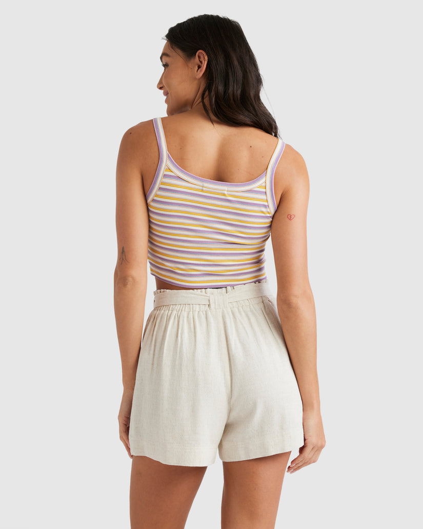 WOMENS FLASHBACK STRIPE CROP TOP