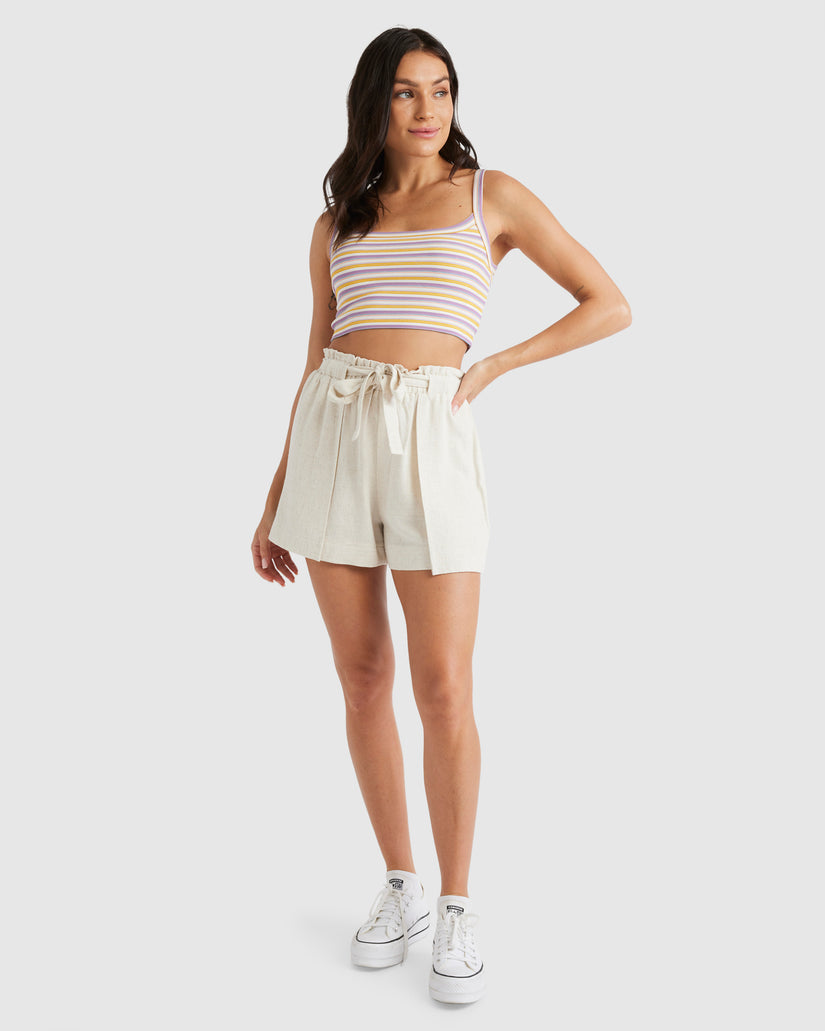 WOMENS FLASHBACK STRIPE CROP TOP