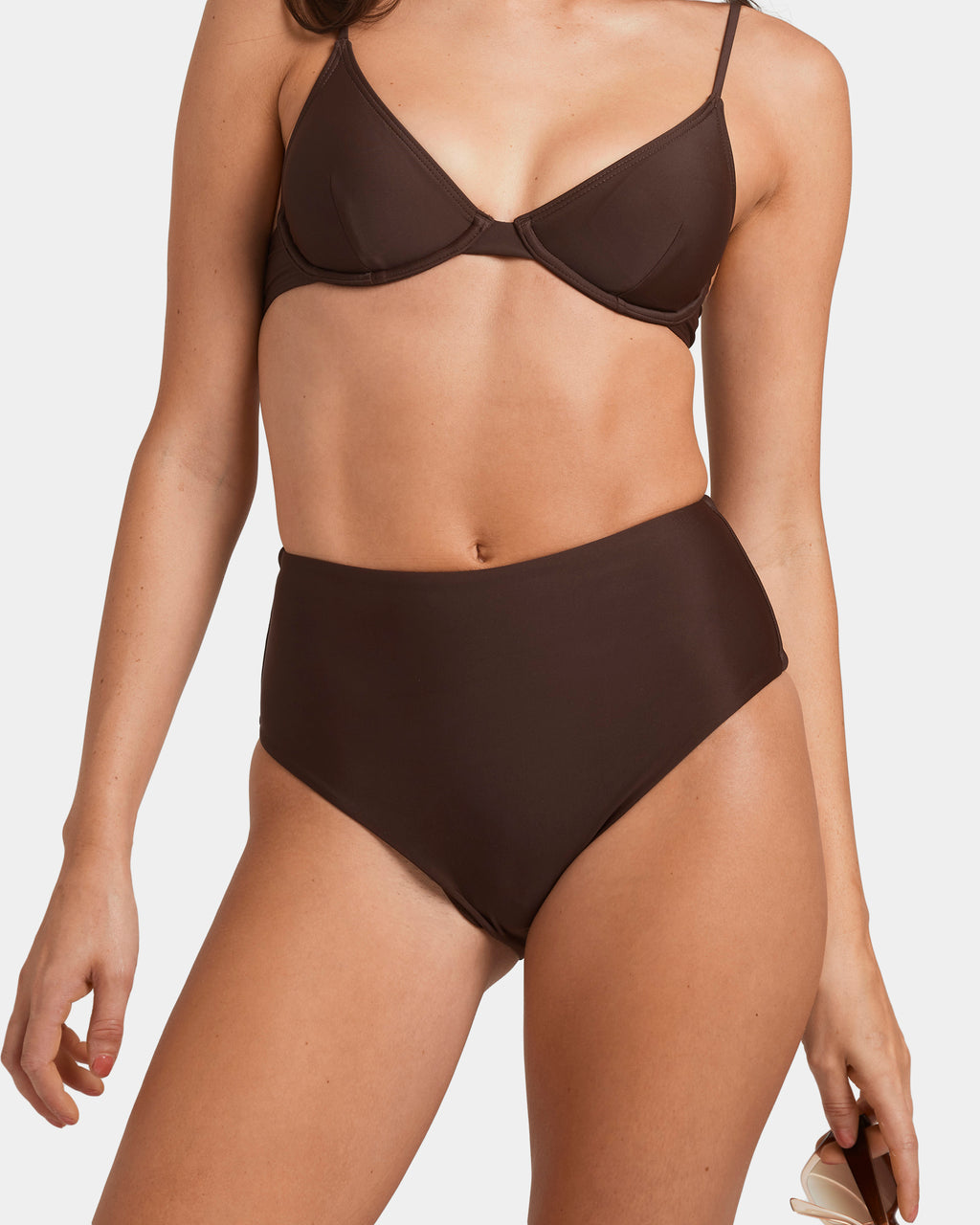 Womens Hi Waisted Bikini Bottom